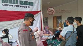 Vaksinasi Polri Serentak, Polres Telukbetung Utara Gelar di Masjid Al Furqon